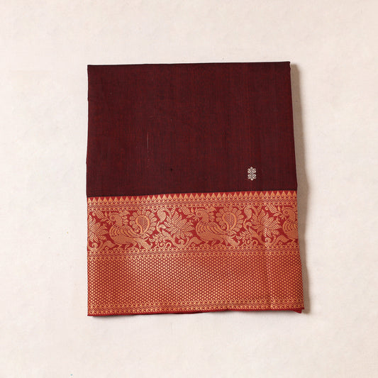 Maroon - Kanchipuram Cotton Precut Fabric (1.85 Meter)