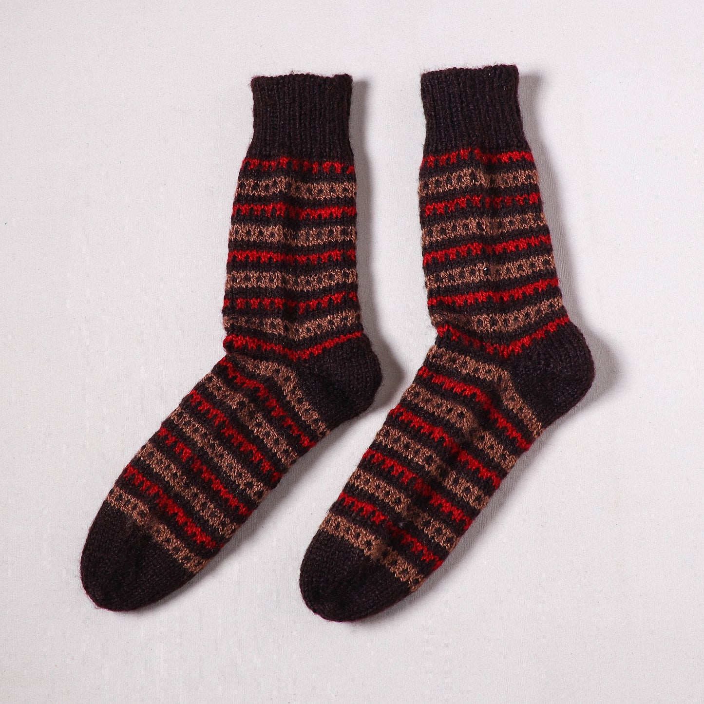 Acrylic Woolen Socks for Winter, Hand Knitted in Kumaun (Adults) 36