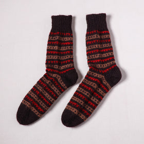 Acrylic Woolen Socks for Winter, Hand Knitted in Kumaun (Adults) 36