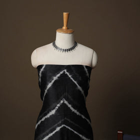 Shibori Tie-Dye Chanderi Silk 3pc Unstitched Dress Material Suit Set 28