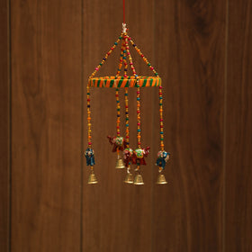 Elephant - decorative bead work handpainted jhumar hanging