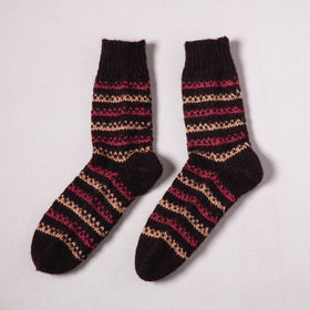 Acrylic Woolen Socks for Winter, Hand Knitted in Kumaun (Adults) 40