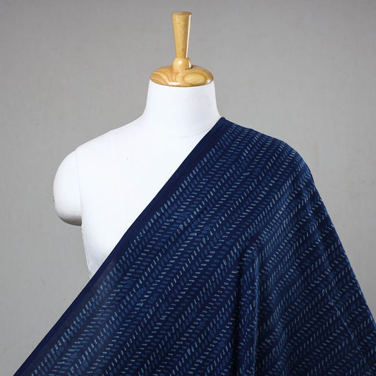 Blue - Akola Hand Block Printed Cotton Fabric