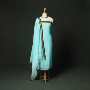 Dharwad Woven Mercerised Cotton 3pc Unstitched Dress Material Suit Set 22