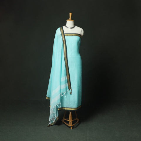 Dharwad Woven Mercerised Cotton 3pc Unstitched Dress Material Suit Set 22