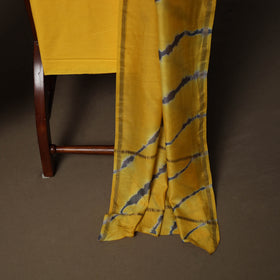 Shibori Tie-Dye Chanderi Silk 3pc Unstitched Dress Material Suit Set 29