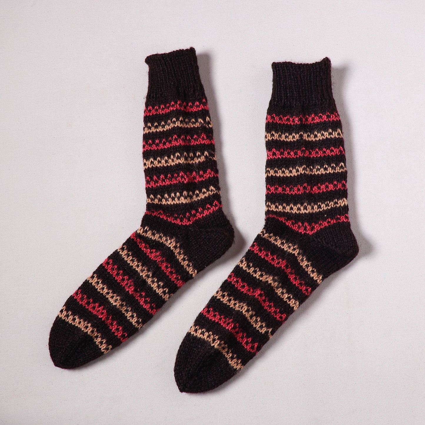 Acrylic Woolen Socks for Winter, Hand Knitted in Kumaun (Adults) 41