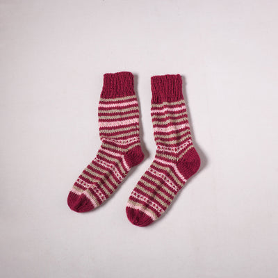 Acrylic Woolen Socks for Winter, Hand Knitted in Kumaun (Adults) 42
