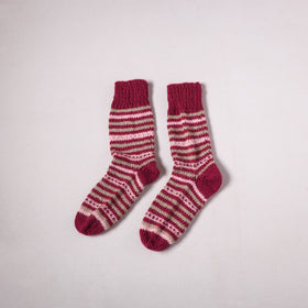 Acrylic Woolen Socks for Winter, Hand Knitted in Kumaun (Adults) 42