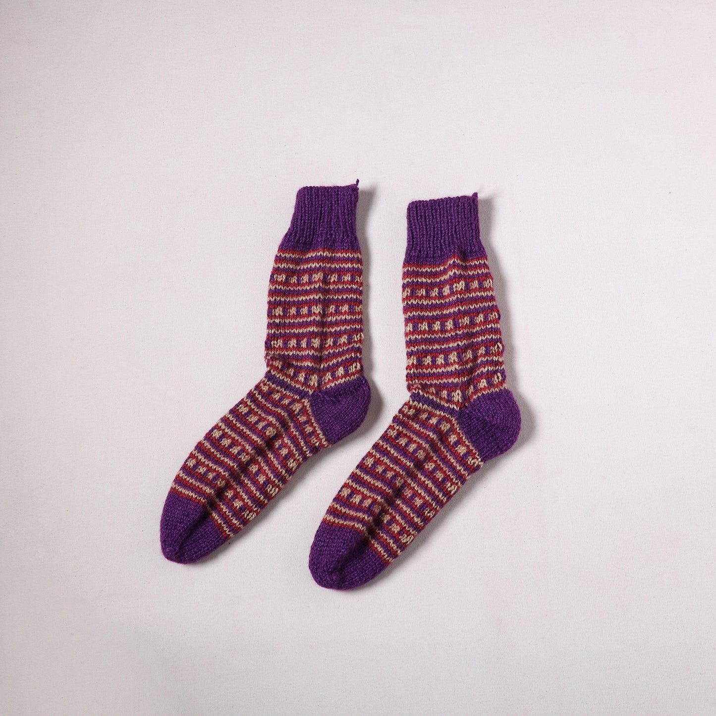 Acrylic Woolen Socks for Winter, Hand Knitted in Kumaun (Adults) 43