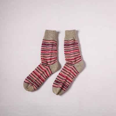 Acrylic Woolen Socks for Winter, Hand Knitted in Kumaun (Adults) 44