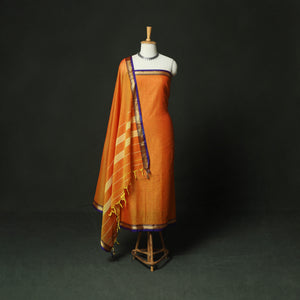Dharwad Woven Mercerised Cotton 3pc Unstitched Dress Material Suit Set 23