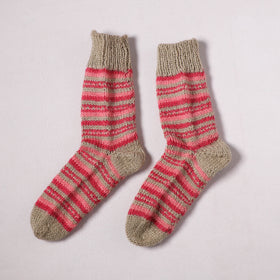 Acrylic Woolen Socks for Winter, Hand Knitted in Kumaun (Adults) 47
