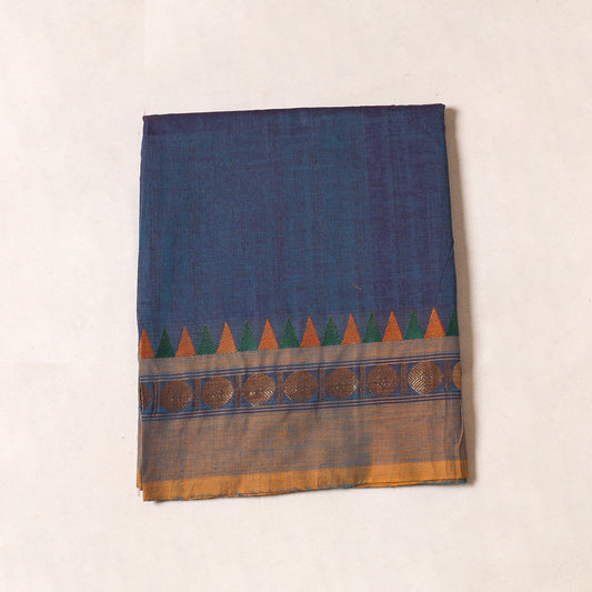 Blue - Kanchipuram Cotton Precut Fabric (2 Meter)