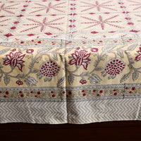 Yellow - Sanganeri Block Printed Cotton Double Bed Cover with Pillow Covers (90 x 108 in) 38