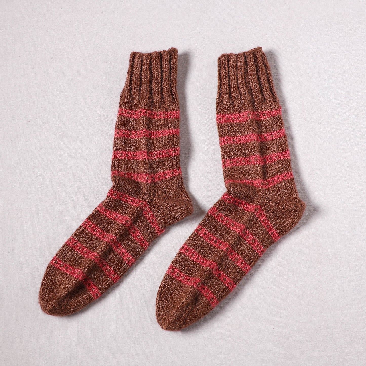 Acrylic Woolen Socks for Winter, Hand Knitted in Kumaun (Adults) 49