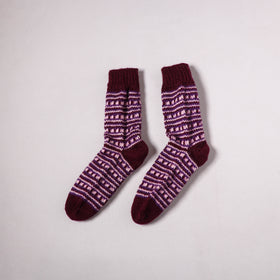 Acrylic Woolen Socks for Winter, Hand Knitted in Kumaun (Adults) 50