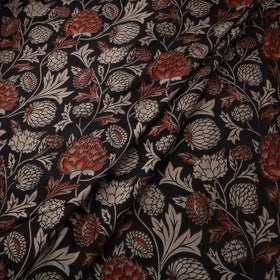 Black Printed Kalamkari Cotton Fabric