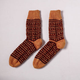 Acrylic Woolen Socks for Winter, Hand Knitted in Kumaun (Adults) 51
