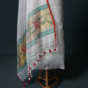 Jamdani Pure Handloom Muslin 2pc Unstitched Dress Material Kurta Set 01