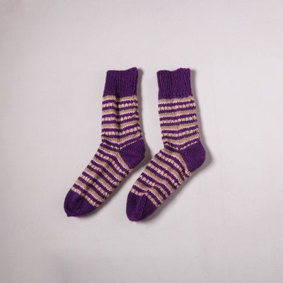 Acrylic Woolen Socks for Winter, Hand Knitted in Kumaun (Adults) 53