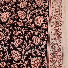 Black Natural Dyed Mul Cotton Bagh Print Fabric