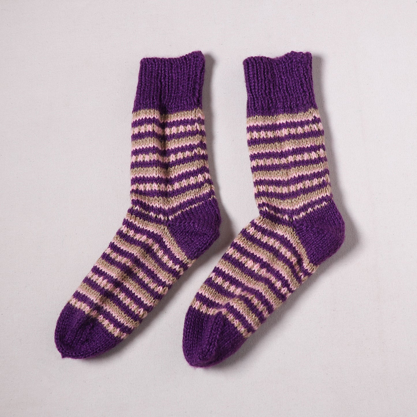 Acrylic Woolen Socks for Winter, Hand Knitted in Kumaun (Adults) 53