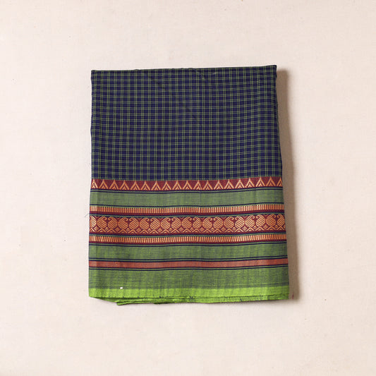 Blue - Kanchipuram Cotton Precut Fabric (2 Meter)