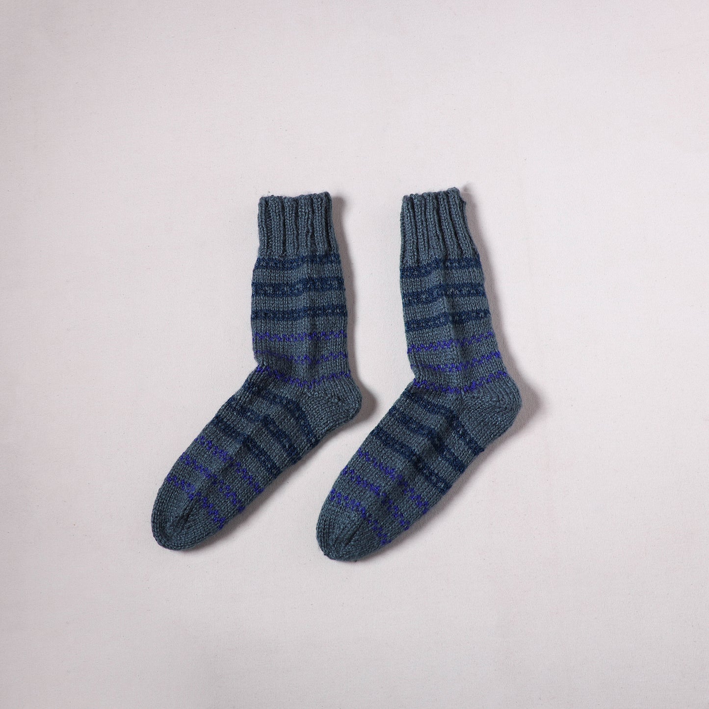 Acrylic Woolen Socks for Winter, Hand Knitted in Kumaun (Adults) 54