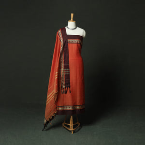 Dharwad Woven Mercerised Cotton 3pc Unstitched Dress Material Suit Set 25