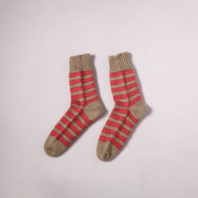 Acrylic Woolen Socks for Winter, Hand Knitted in Kumaun (Adults) 55