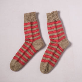 Acrylic Woolen Socks for Winter, Hand Knitted in Kumaun (Adults) 55