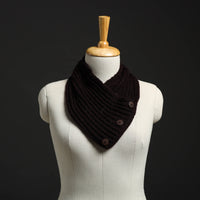 Brown - Kumaun Hand Knitted Woolen Button Cowl 129