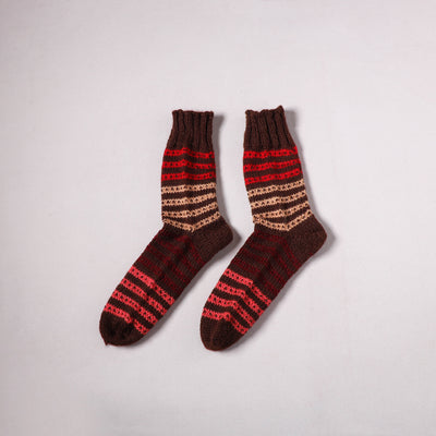 Acrylic Woolen Socks for Winter, Hand Knitted in Kumaun (Adults) 57