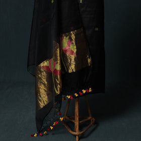 Jamdani Pure Handloom Muslin 2pc Unstitched Dress Material Kurta Set 03