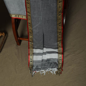 Dharwad Checks Mercerised Cotton 3pc Unstitched Dress Material Suit Set with Woven Border 13