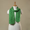 Green Tie-Dye Cotton Shibori Stole 