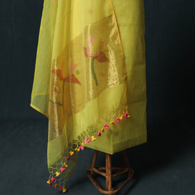 Jamdani Pure Handloom Muslin 2pc Unstitched Dress Material Kurta Set 04