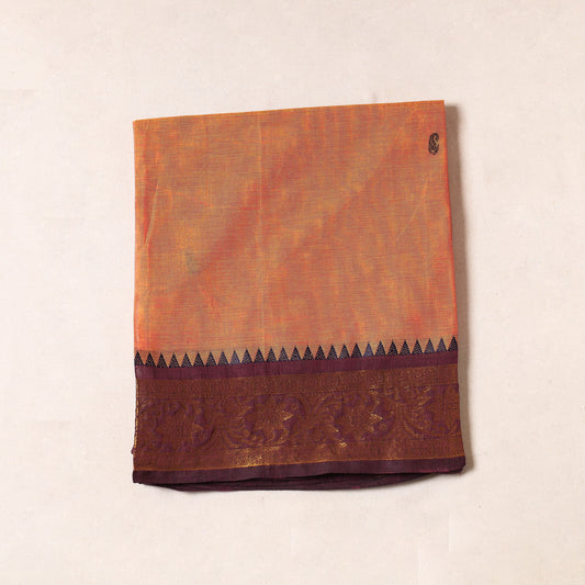 Orange - Kanchipuram Cotton Precut Fabric (1 Meter)