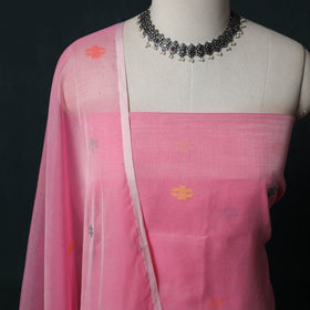 Jamdani Pure Handloom Muslin 2pc Unstitched Dress Material Kurta Set 05