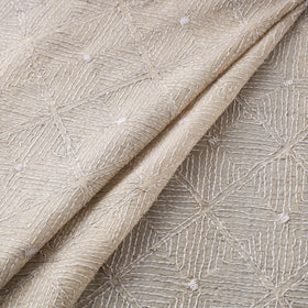 Hand Embroidered Pure Tussar Silk Handloom Kantha Fabric of Bengal 01
