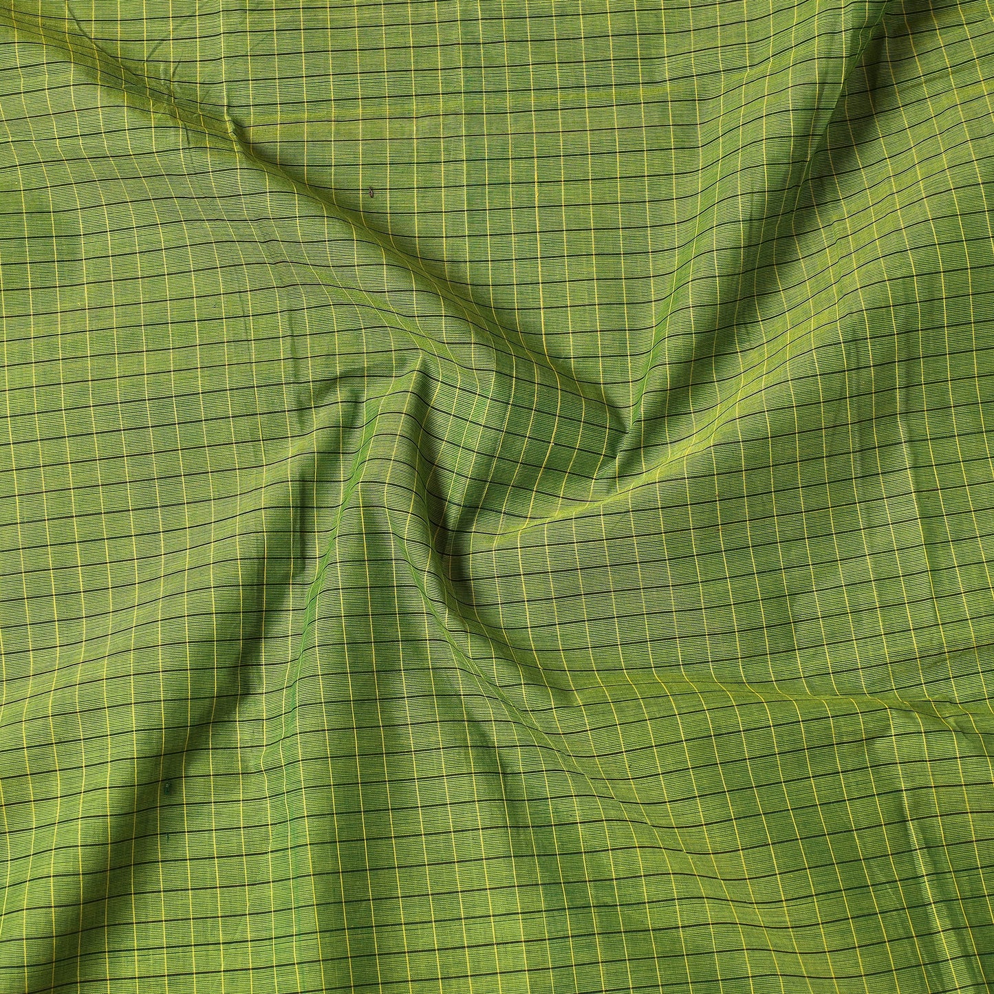 Green - Kanchipuram Cotton Precut Fabric (2 Meter)