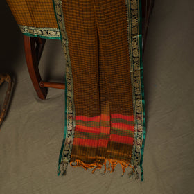 Dharwad Checks Mercerised Cotton 3pc Unstitched Dress Material Suit Set with Woven Border 15