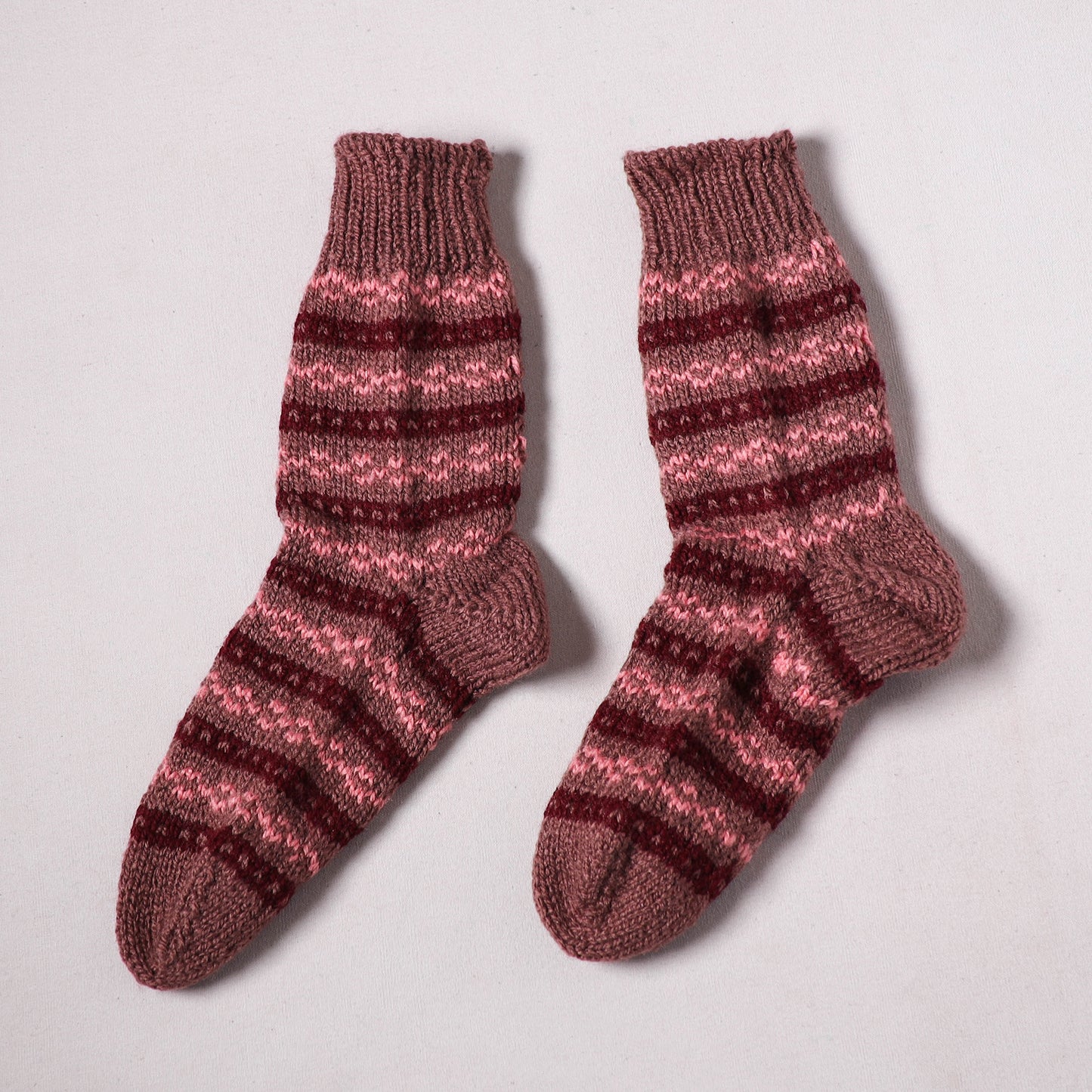 Acrylic Woolen Socks for Winter, Hand Knitted in Kumaun (Adults) 63