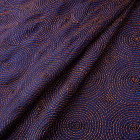 Hand Embroidered Pure Tussar Silk Handloom Kantha Fabric of Bengal 02