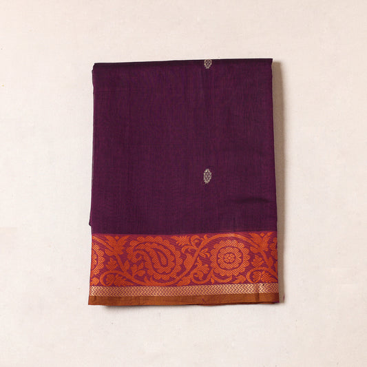 Purple - Kanchipuram Cotton Precut Fabric (2 Meter)