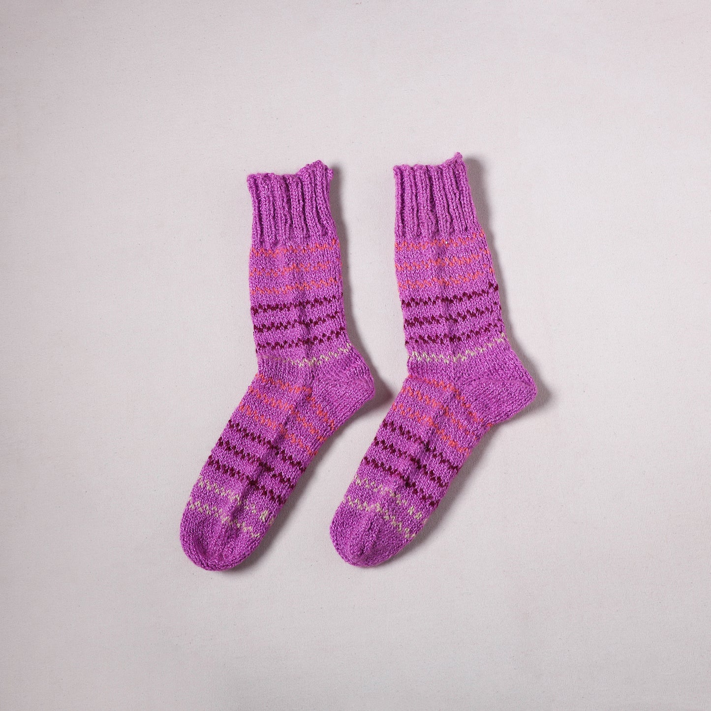 Acrylic Woolen Socks for Winter, Hand Knitted in Kumaun (Adults) 67