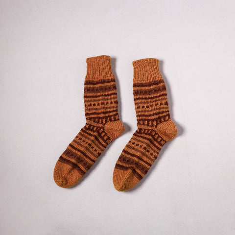 Acrylic Woolen Socks for Winter, Hand Knitted in Kumaun (Adults) 68