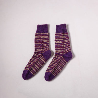 Acrylic Woolen Socks for Winter, Hand Knitted in Kumaun (Adults) 69