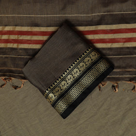 Dharwad Mercerised Cotton 3pc Unstitched Dress Material Suit Set with Woven Border 17